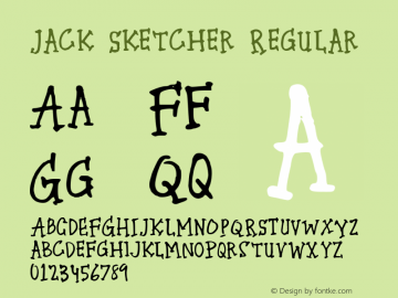 Jack Sketcher Version 1.00;July 9, 2020;FontCreator 11.5.0.2427 32-bit Font Sample