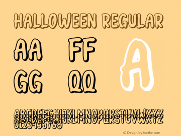 halloween Version 1.00;October 2, 2020;FontCreator 12.0.0.2525 64-bit Font Sample