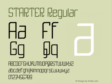 STARTER Version 1.00;October 13, 2020;FontCreator 12.0.0.2535 64-bit Font Sample