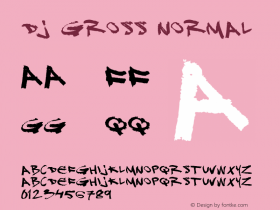 DJ Gross Normal 1.0 Thu Aug 09 23:27:02 2001 Font Sample