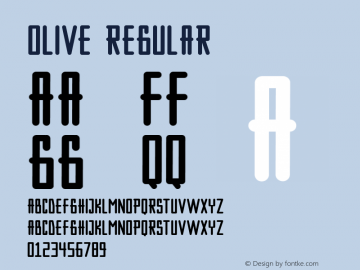 Olive Regular Version 1.000 Font Sample