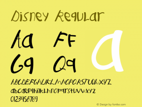 Disney Version 1.000 Font Sample