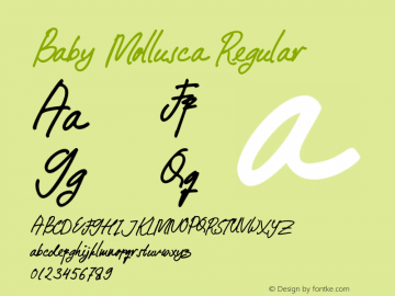 Baby Mollusca Version 1.00;September 8, 2020;FontCreator 12.0.0.2567 64-bit图片样张