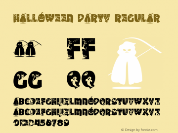 Halloween Party Version 1.00;August 14, 2020;FontCreator 12.0.0.2545 64-bit Font Sample