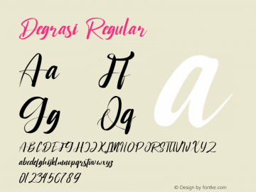 Degrasi Version 1.00;September 6, 2020;FontCreator 12.0.0.2545 64-bit Font Sample