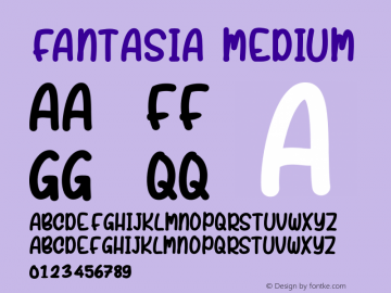 Fantasia Version 001.000 Font Sample