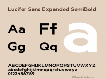 LuciferSansExpanded-SemiBold Version 1.007;hotconv 1.0.109;makeotfexe 2.5.65596 Font Sample