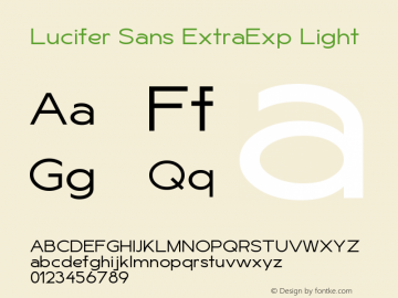 LuciferSansExtraExp-Light Version 1.007;hotconv 1.0.109;makeotfexe 2.5.65596 Font Sample