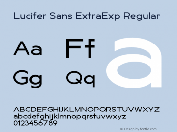 LuciferSansExtraExp-Regular Version 1.007;hotconv 1.0.109;makeotfexe 2.5.65596 Font Sample