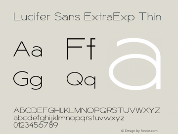 LuciferSansExtraExp-Thin Version 1.007;hotconv 1.0.109;makeotfexe 2.5.65596图片样张