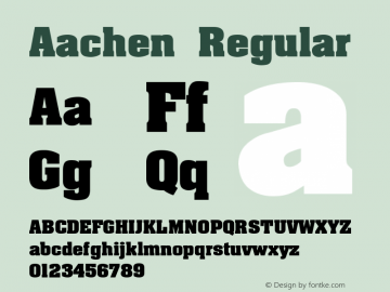 Aachen Regular 001.000 Font Sample