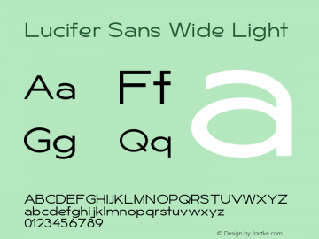 LuciferSansWide-Light Version 1.007;hotconv 1.0.109;makeotfexe 2.5.65596图片样张