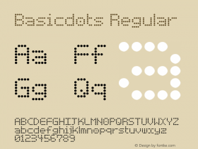 Basicdots Regular Version 1.00 Font Sample