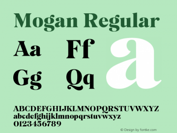 Mogan Regular Version 1.000 | wf-rip DC20190510图片样张