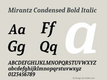 Mirantz-ConBolIt Version 1.000 | wf-rip DC20190605 Font Sample