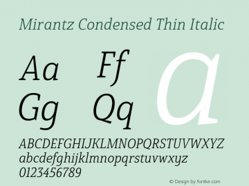 Mirantz-ConThiIt Version 1.000 | wf-rip DC20190605 Font Sample