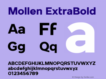 Mollen-ExtraBold Version 1.000图片样张