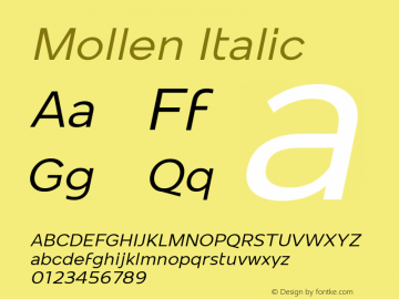 Mollen-Italic Version 1.000图片样张