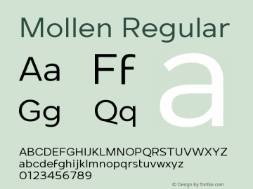Mollen-Regular Version 1.000图片样张