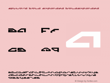 Spylord Bold Expanded BoldExpanded 003.000 Font Sample