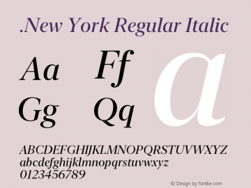 .New York Italic 15.0d4e34 Font Sample