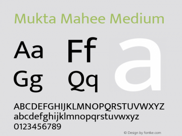 MuktaMahee Medium 14.0d1e18 Font Sample