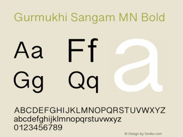 Gurmukhi Sangam MN Bold 14.0d3e1图片样张