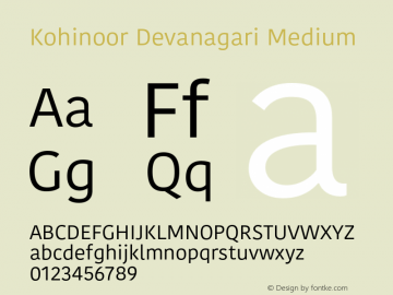 Kohinoor Devanagari Medium 14.0d5e3 Font Sample