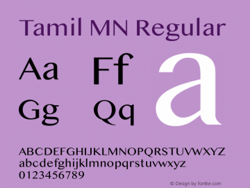 Tamil MN 14.0d1e7 Font Sample