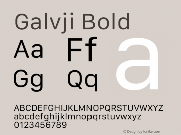 Galvji-Bold 14.0d1e3 Font Sample