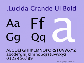 .Lucida Grande UI Bold 15.0d1e1图片样张