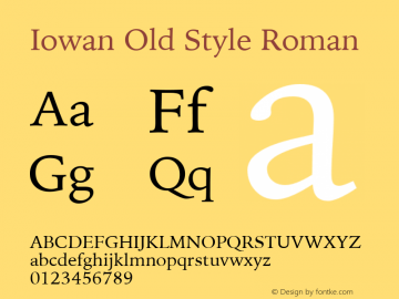 Iowan Old Style Roman 14.0d1e1图片样张