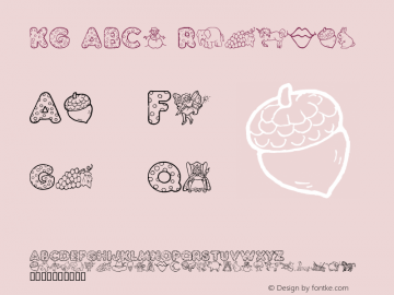 KG ABCs Regular Macromedia Fontographer 4.1 8/19/2001 Font Sample