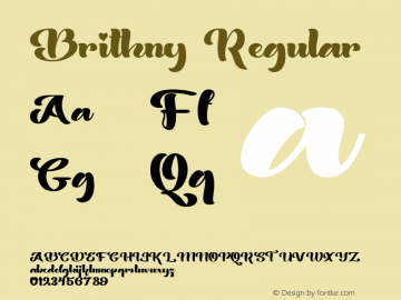 Brithny Version 1.00;November 8, 2020;FontCreator 12.0.0.2567 64-bit Font Sample