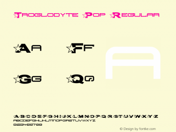 Troglodyte Pop Regular 1 Font Sample