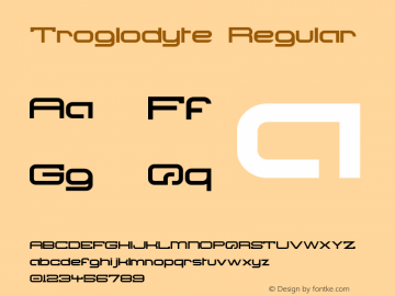 Troglodyte Regular 1 Font Sample