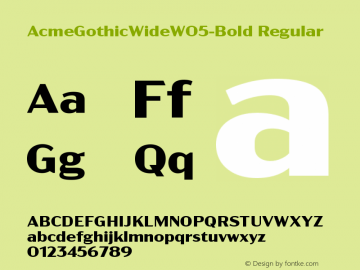 Acme Gothic Wide W05 Bold Version 1.011图片样张