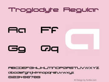 Troglodyte Regular 1 Font Sample