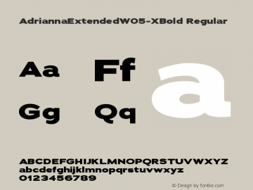 Adrianna Extended W05 ExtraBold Version 3.001 Font Sample