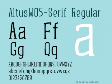 Altus W05 Serif Version 1.00图片样张