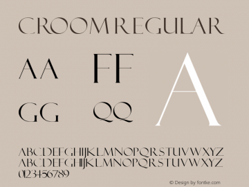 Croom Version 1.000 Font Sample