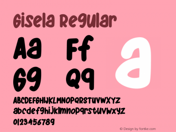 Gisela Version 1.000 Font Sample