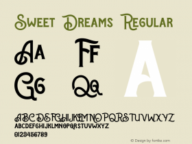 SweetDreamsRegular Version 1.000 Font Sample