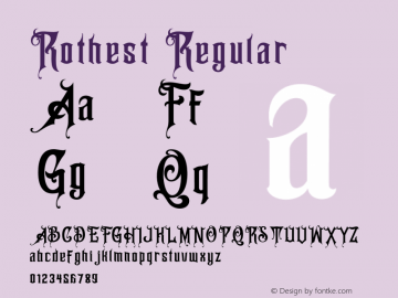 Rothest Version 1.00;October 23, 2020;FontCreator 12.0.0.2525 64-bit Font Sample