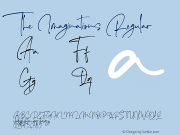 The Imaginations Version 1.00;November 8, 2020;FontCreator 13.0.0.2683 64-bit Font Sample