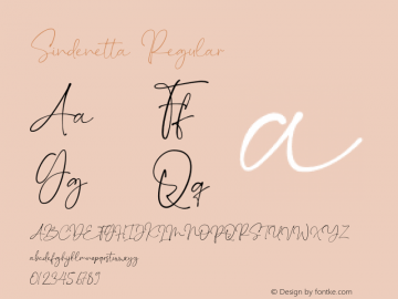 Sindenetta Version 1.00;October 4, 2020;FontCreator 13.0.0.2683 64-bit Font Sample