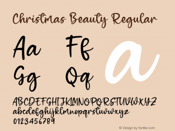 Christmas Beauty Version 1.001;Fontself Maker 3.5.4 Font Sample