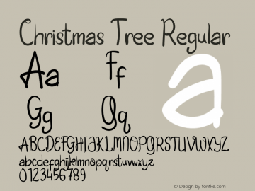 Christmas Tree Version 1.001;Fontself Maker 3.5.4 Font Sample
