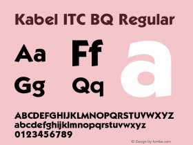 KabelITCBQ-Bold 001.000 Font Sample