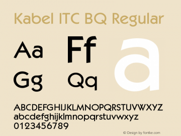 KabelITCBQ-Medium 001.000 Font Sample